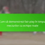 Cum să demonstrezi fair-play în timpul meciurilor cu echipe rivale