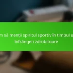 Cum să menții spiritul sportiv în timpul unei înfrângeri zdrobitoare