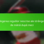 Înțelegerea regulilor nescrise ale strângerilor de mână după meci