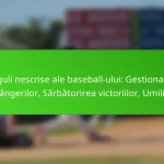 Reguli nescrise ale baseball-ului: Gestionarea înfrângerilor, Sărbătorirea victoriilor, Umilința
