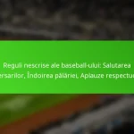 Reguli nescrise ale baseball-ului: Salutarea adversarilor, Îndoirea pălăriei, Aplauze respectuoase