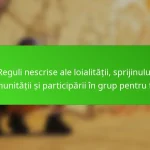 Reguli nescrise ale loialității, sprijinului comunității și participării în grup pentru fani