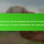 Regulile nescrise ale baseball-ului privind respectul față de joc în timpul întârzierilor din cauza ploii