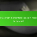 Rolul tăcerii în momentele cheie din meciurile de baseball